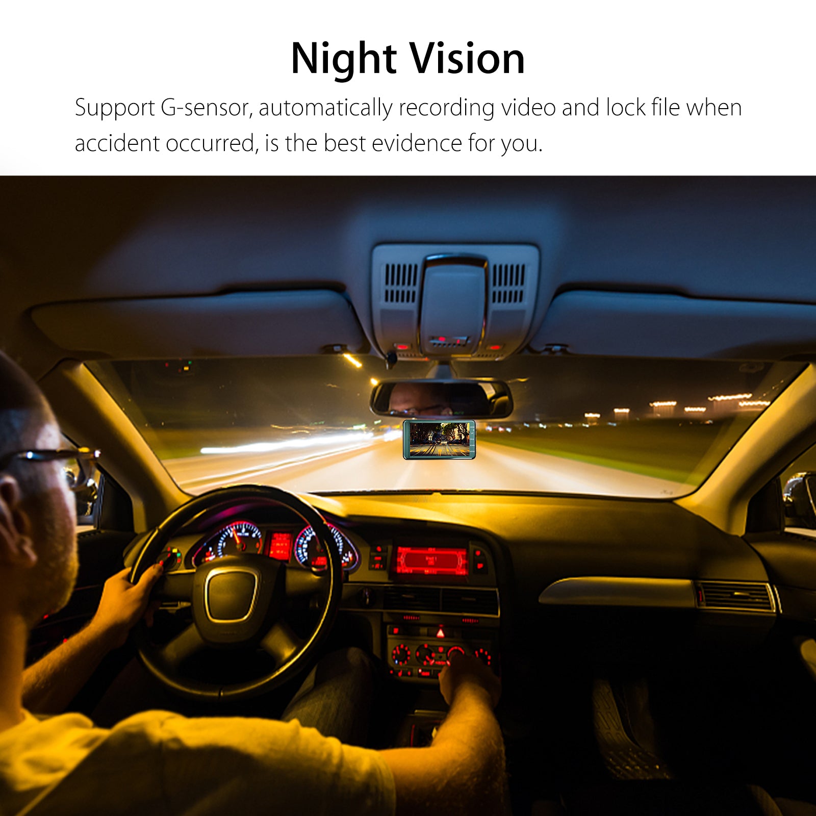 4"/4.5" IPS Screen Full HD 1080P DVR Dash Cam, Car Dashboard Camera Video Recorder