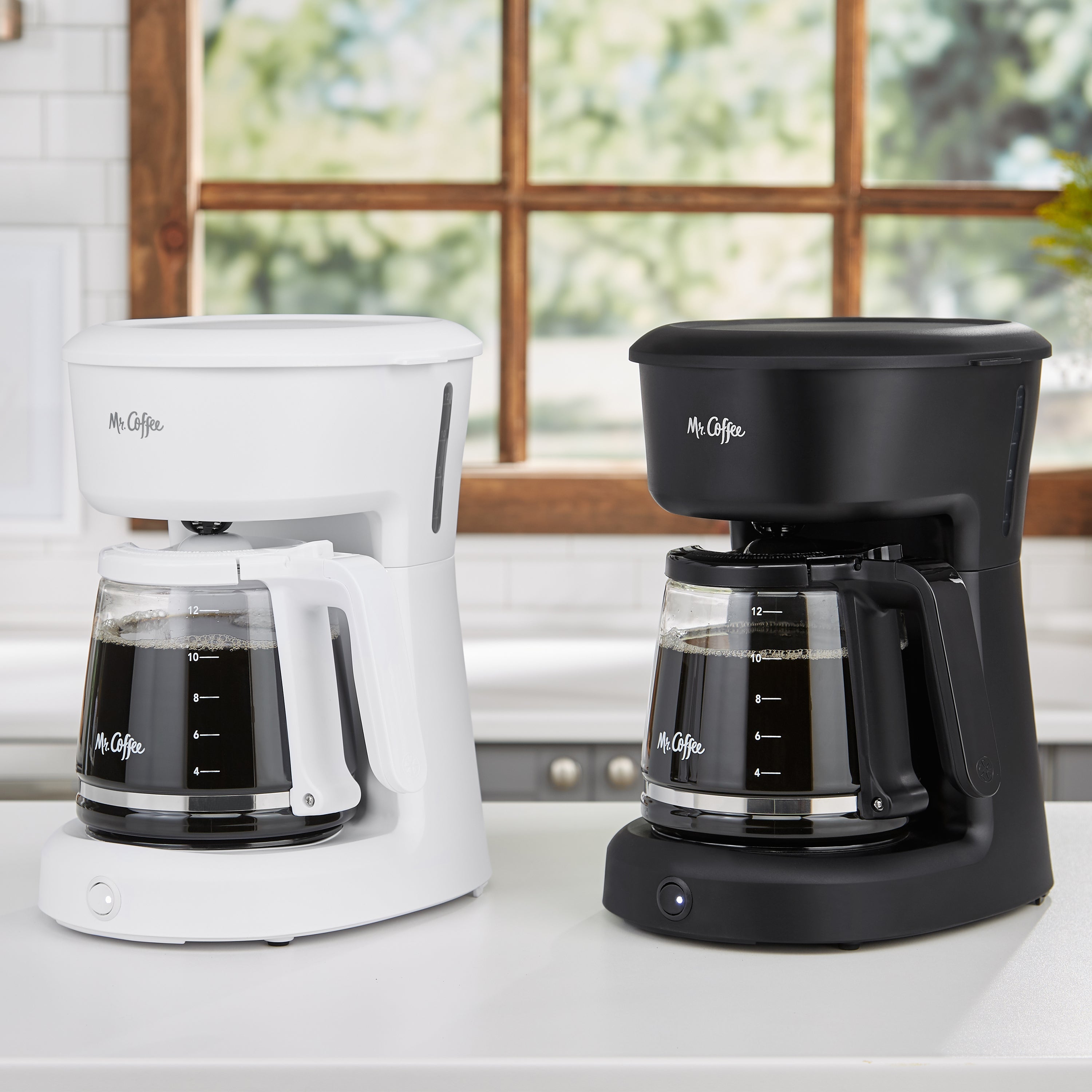 12 Cup Coffee Maker with Easy on/off LED Switch, Black