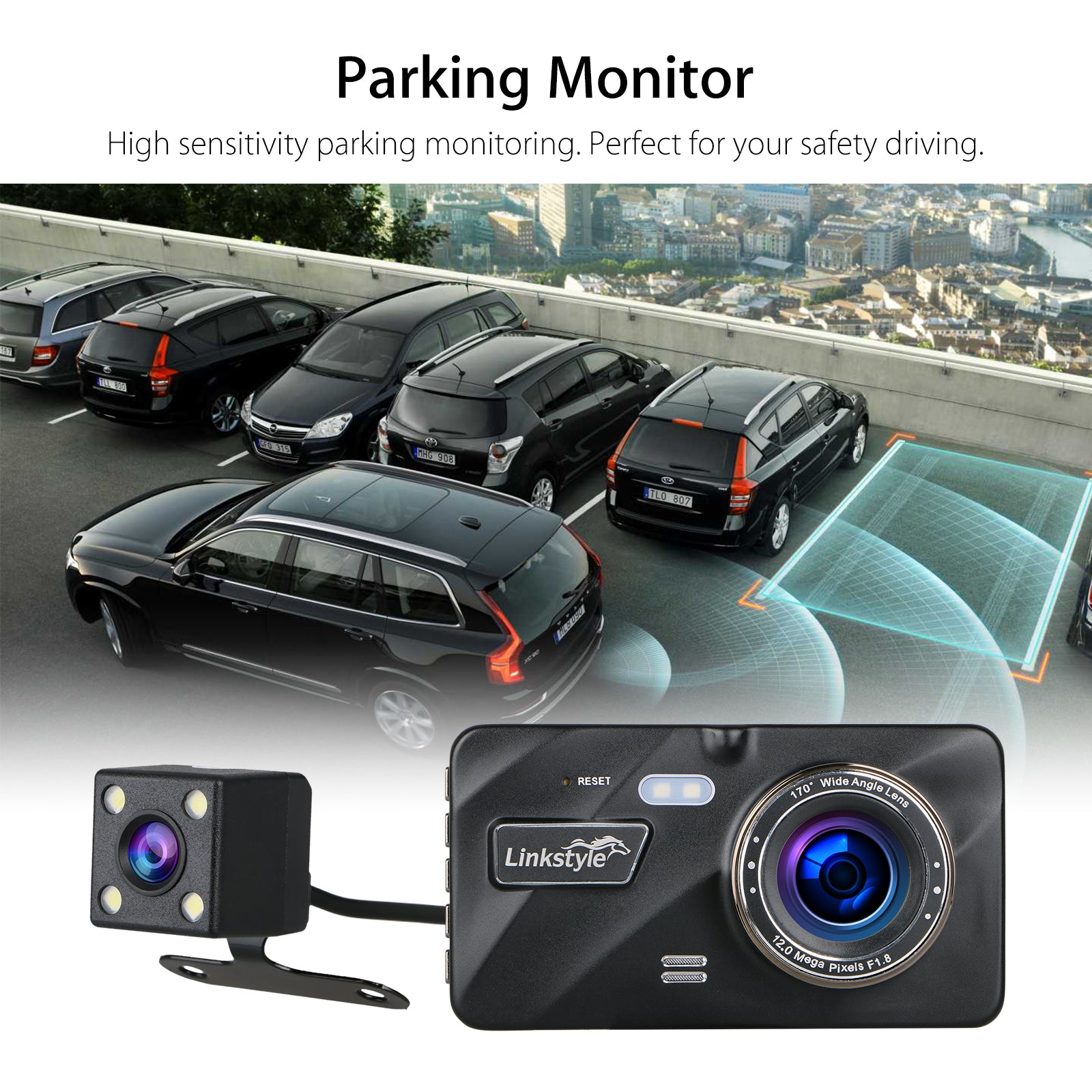 4"/4.5" IPS Screen Full HD 1080P DVR Dash Cam, Car Dashboard Camera Video Recorder