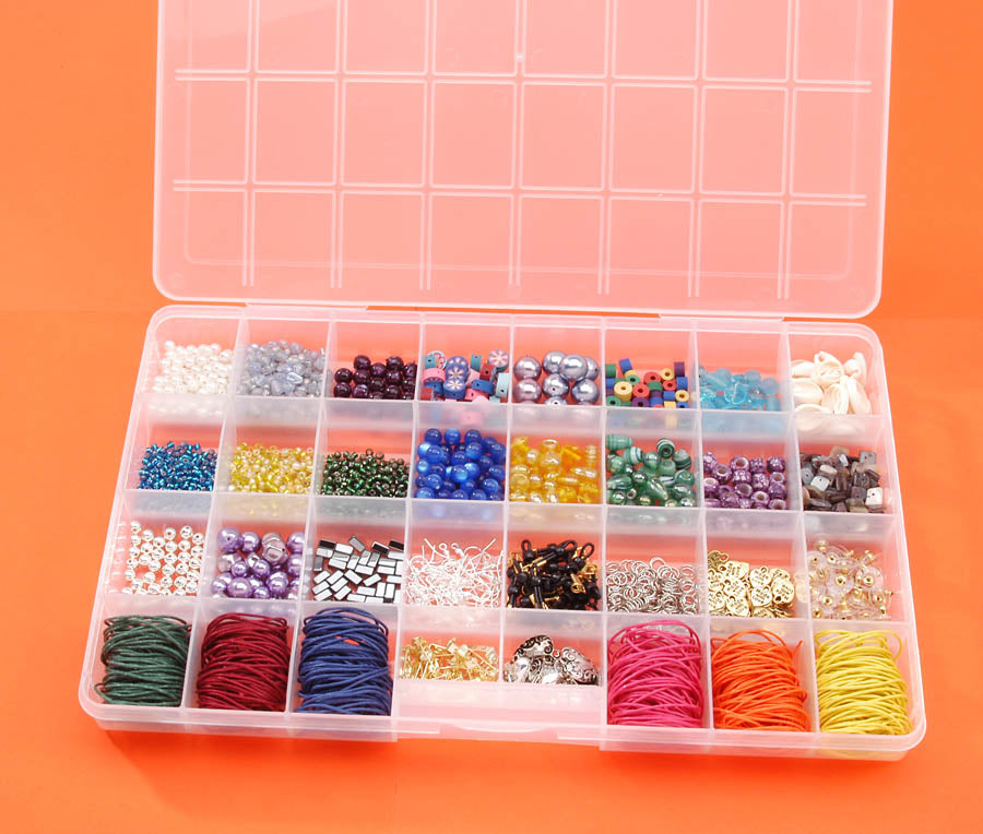 No Spill Plastic Organizer, 32 Compartments